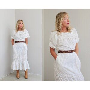 1980's Vintage Almost Paradise Floral Hawaiian Dress Women Extra Small to Small